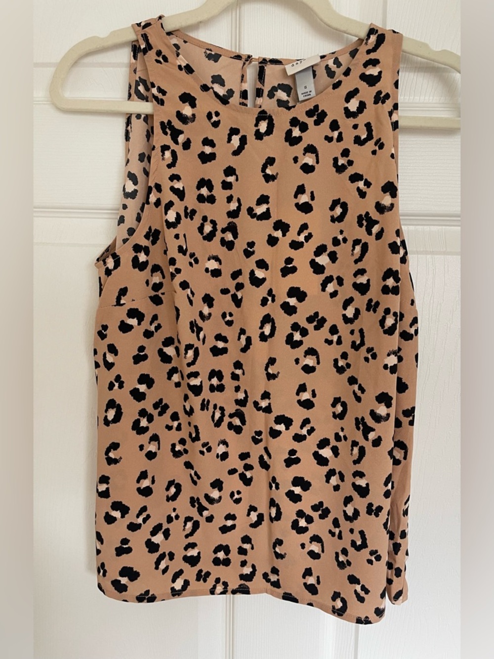 a new day Leopard Print Sleeveless Top in Beige and Black